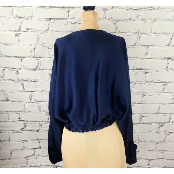 Free People Midnight Vibes Top Womens XS oversized Dolman Poet Flowy sleeve - Picture 3 of 11